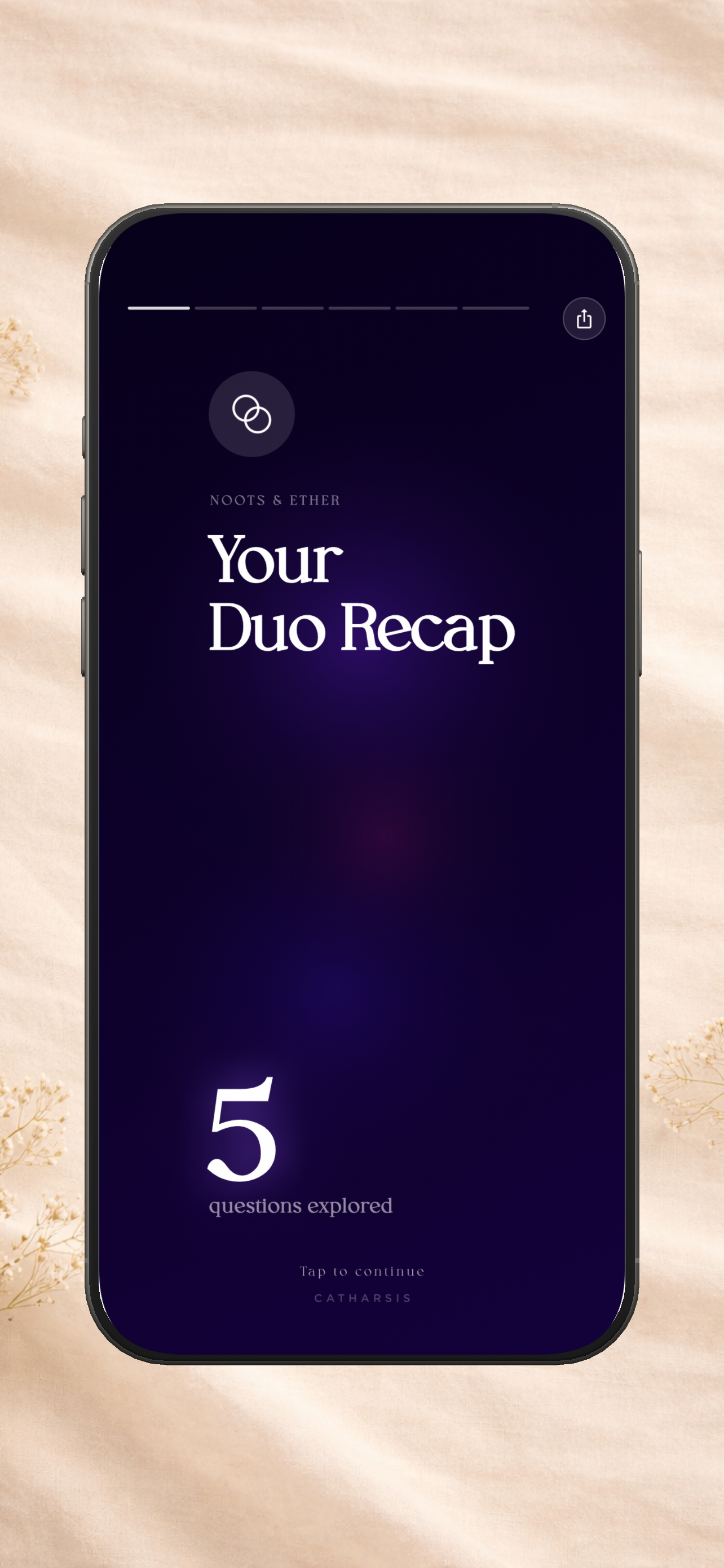 Circle session recap in the Catharsis Cards app
