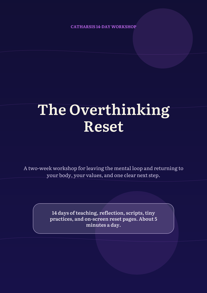 The Overthinking Reset guide cover